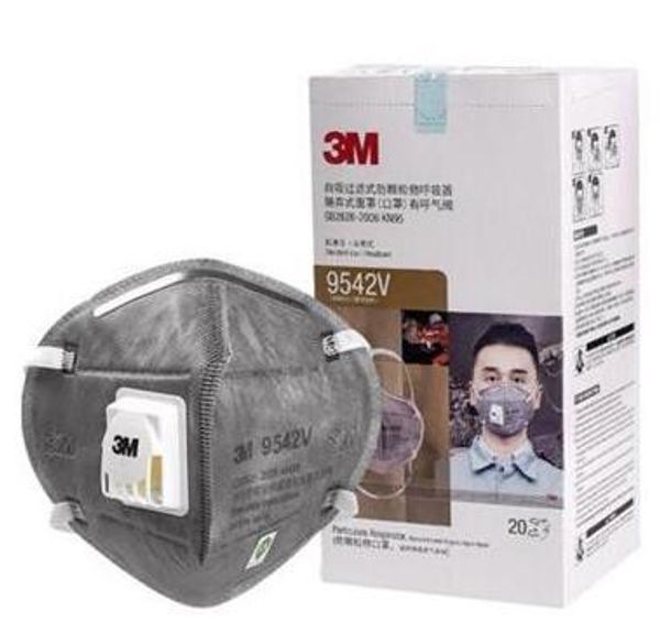 

in stock 3m n95 mask 9502+ 9501+ 9542v 9001v with respirator valve ffp2 mask anti dustprotective dustproof pm2.5 protective mask