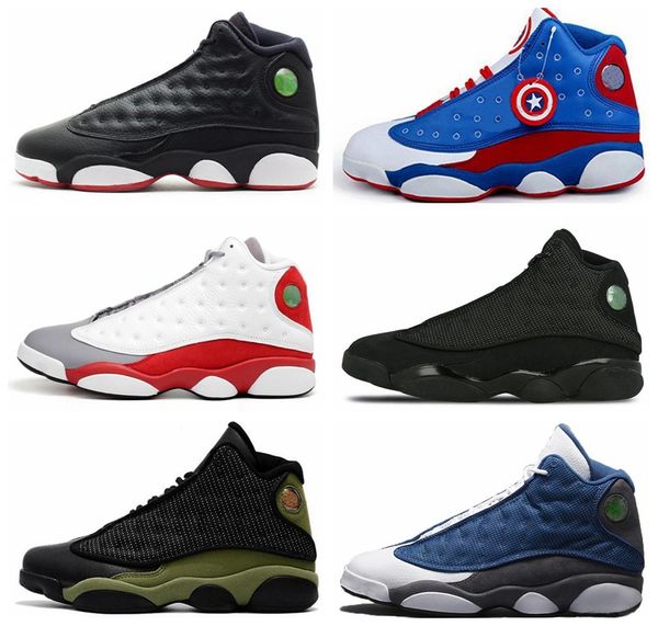 

New 13 13 men women ba ketball hoe bred black brown blue white hologram flint grey red port neaker ize5 5 13