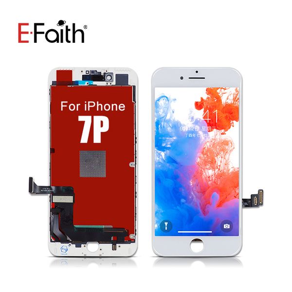 

efaith черный и белый высокое качество жк-дисплей сенсорный дигитайзер ассамблеи замена экрана для iphone 7 plus бесплатная доставка