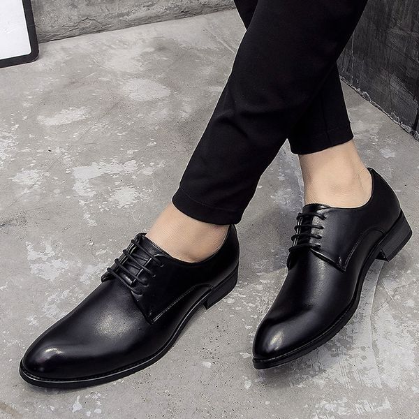 

fashionable men's business men's sports shoes black shoes comfortable simple men casual leather