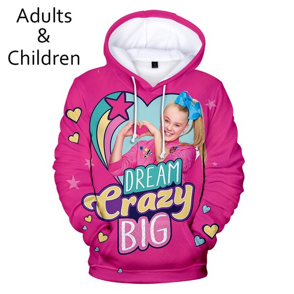 

jojo siwa 3d hoodies boys girls sweatshirt harajuku autumn kids print jojo siwa 3d hoodie men women pullovers red hooded, Black