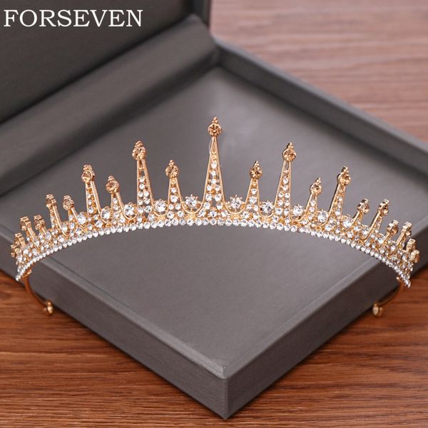 

принцесса корона невесты tiara свадьба ювелирные изделия волос rhinestone короны повязка люкс головной убор свадебные аксессуары для волос, Golden;white