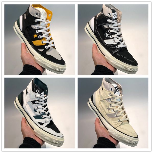 

2020 новый чак all stars wip мода мужчины женщины высокие парусиновые туфли военный стиль черный желтый бежевый скейтборд повседневные кросс, Black