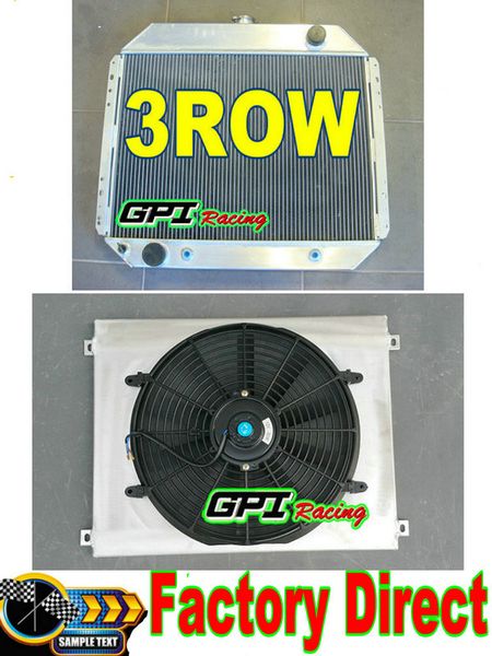 

aluminum radiator for f100 f150 f250 f350 v8 67-81 bronco f-250 +shroud& fans