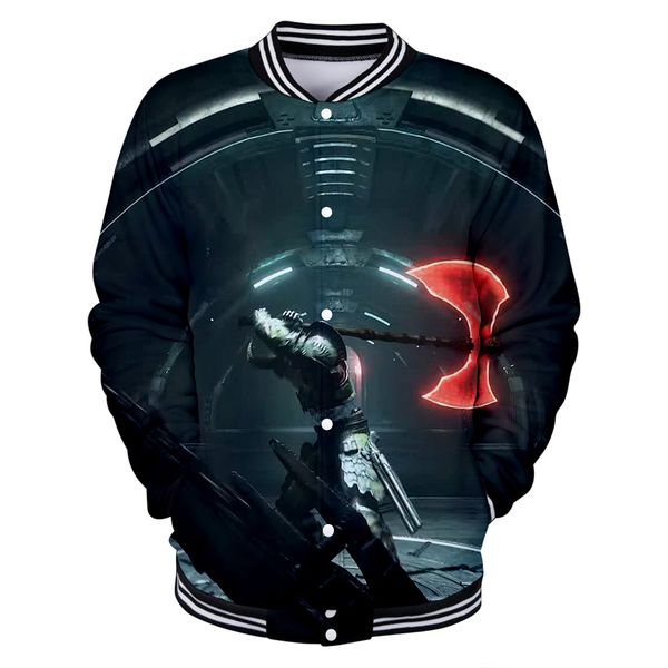 

doom eternal role-playing street comfortable baseball fashion long-sleeved jacket casual baseball, Black;brown
