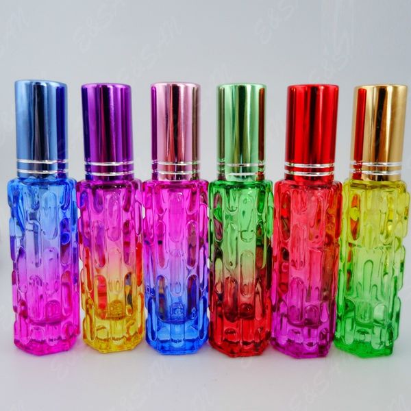 

10ml refillable bitter gourd perfume bottle colored pray bottle empty gla packing bottle for traveler w9540