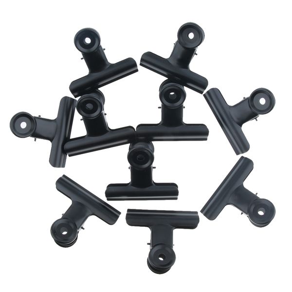

10 pcs metal bulldog clip grip clips for paper bag money p letter 75mm