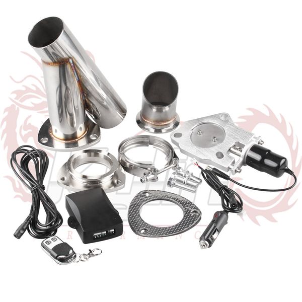 

2" 2.25" 2.5" 3" electric stainless exhaust cutout cut out dump valve/switch with remote control