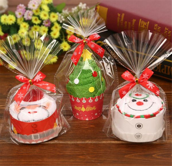

presents party supplies christmas gift xmas washcloth cake towel dishcloth