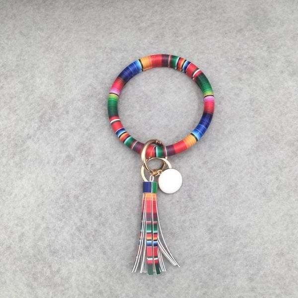 

exquisite keychain trend simple large leather tassel keychain fashion jewelry ornaments fantasy keychains findings joyas, Silver