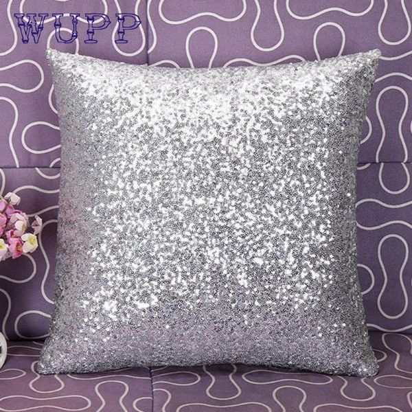 

pillowcase solid color glitter silver sequins bling throw pillow seat supports cushion cover decorative pillows auto interior