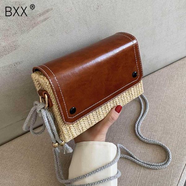 

bxx] straw weave bags for women 2020 summer crossbody bags lady travel purses and handbags female shoulder messenger bag hl376