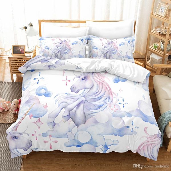 Clouds Unicorn Cute Style 2019 Sale Duvet Cover Set Printed