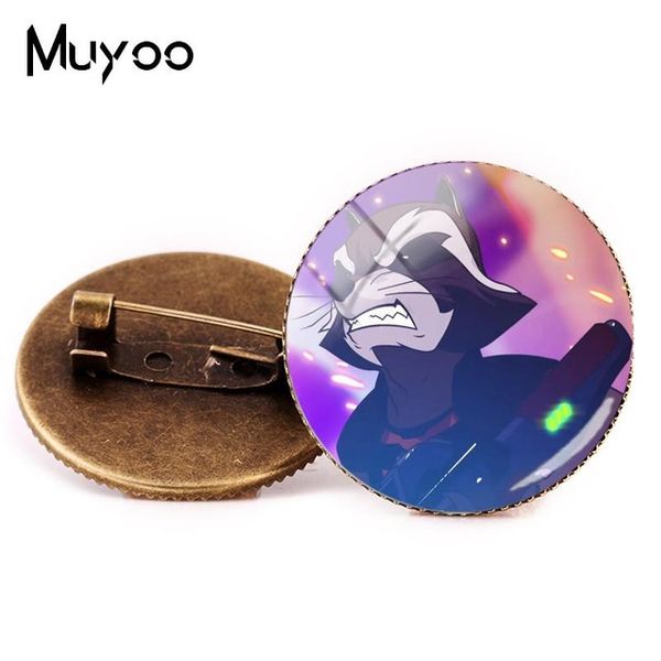 

2019 new guardians of the galaxy brooches silver round handmade brooch glass dome jewelry p pin high quality, Gray