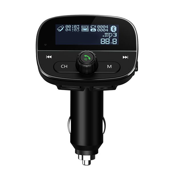

tioodre car mp3 player adapter bluetooth 4.2 dual usb independent switch dual usb u disk tf card aux car fm transmitter new