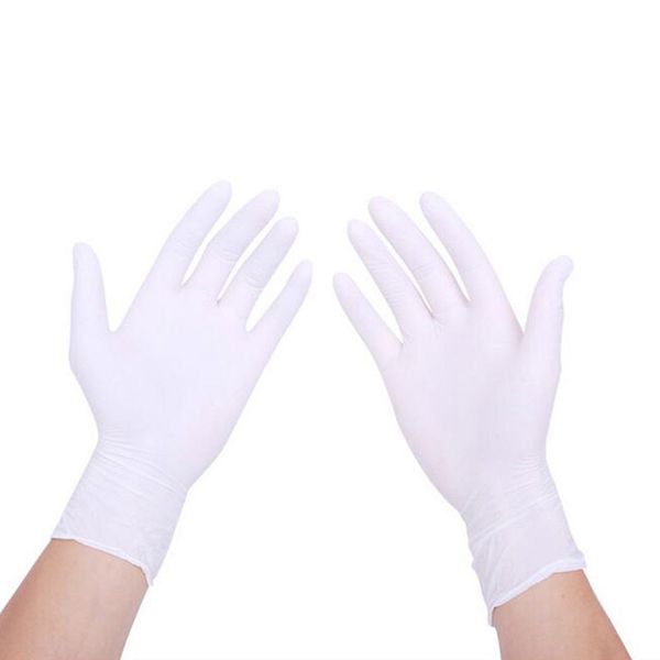 

50 or 100 pcs white latex for home cleaning universal disposable food gloves
