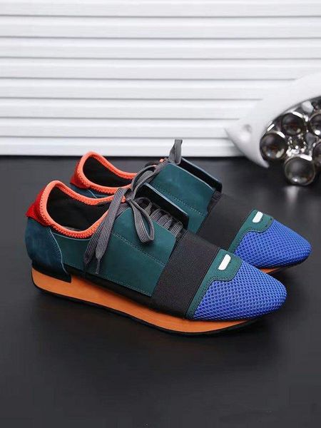 

shoes mens luxury shoes 2019 new brand fashion flats runners racer casual shoes womens t01, Black