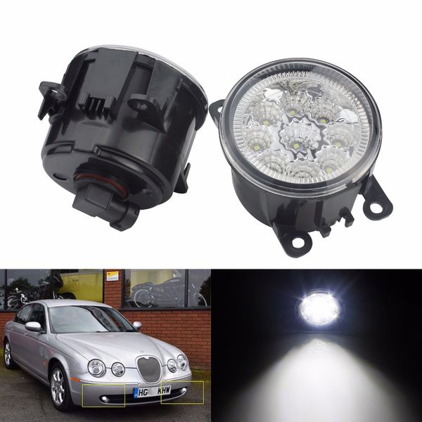 

angrong 2x 9 led car front fog light drl led light for laguna megane scenic for 107 207