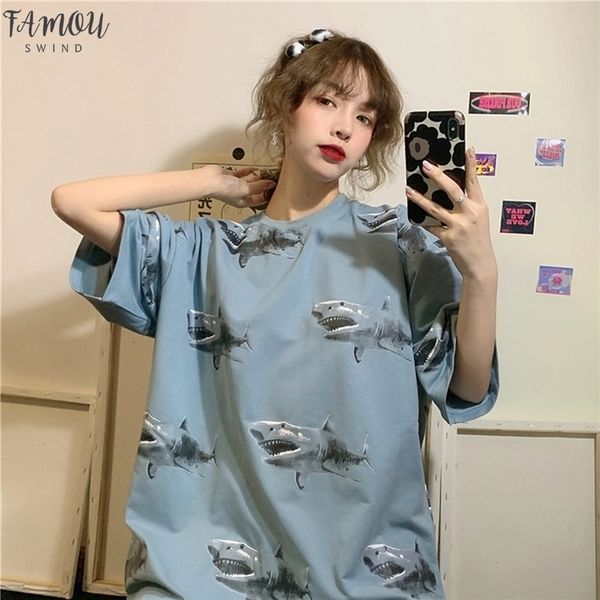 

2020 new short sleeved womens tshirt loose was thin oversized half sleeved clothes tide korean harajuku t shirt hip hop, White