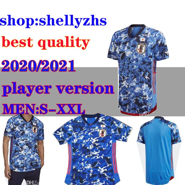 

версия игрока 2020 japon soccer jersey капитан tsubasa japon maillots de football accueil футболка de football bleu atom kagawa endo okazaki, Black