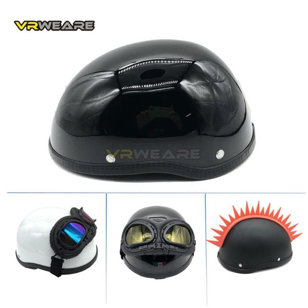 

cascos para wwii motorcycle helmet for vintage half face helmet retro german chopper cruiser matte black helmets