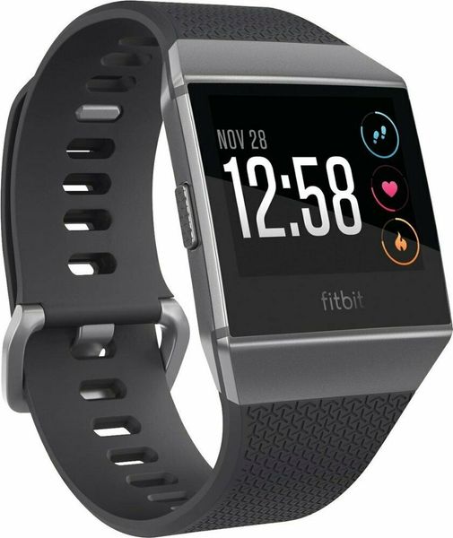 

Fitbit ionic bluetooth activity tracker charcoal moke grey fb503gybk