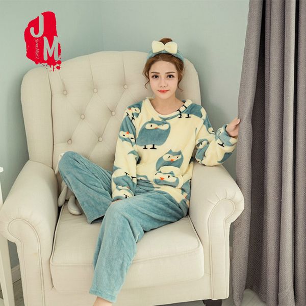 

sleepwear women flannel long sleeve pijamas women winter coral fleeceÂ pajamas for flannel pyjama set warm print  l xl xxl, Black;red