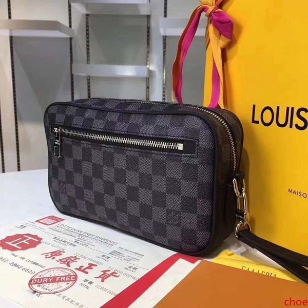 

#8428 kasai wrists bag for men 5a brand fashion classic damier graphite bags totes clutch wallet handbags clutch bag n41663 m42838