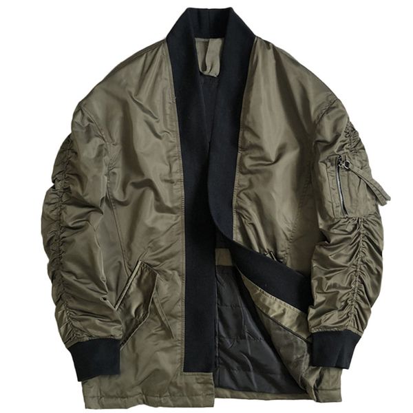 

men jacket casual solid open stitch bombers jacket windbreaker high street hip hop men coat new clothing autumn, Black;brown