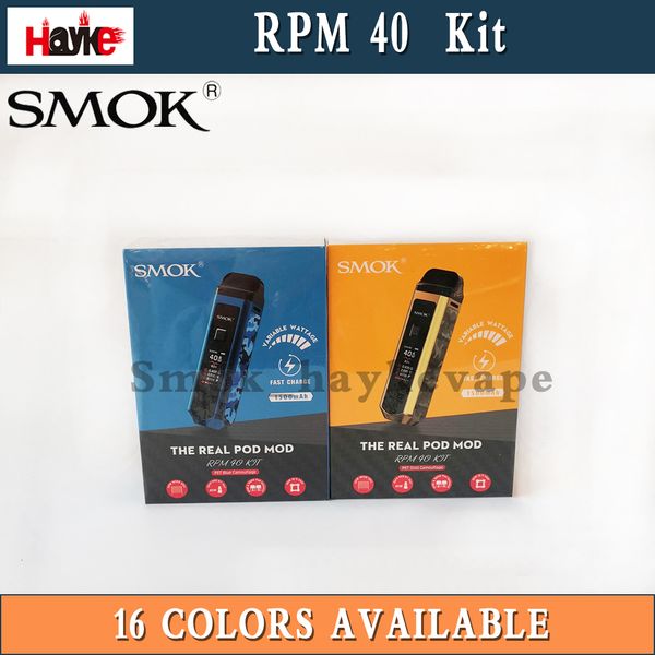 

SMOK RPM40 Kit Built-in 1500mAh 40W Vape Mod with Nord Pod 4.5ml & RPM Pod 4.3ml with Nord & RPM Coils 100% Original Empty