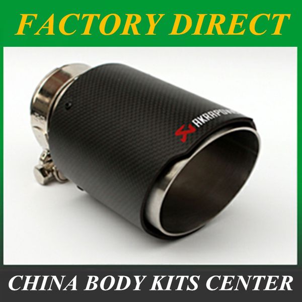 

1 pcs carbon fiber coated stainless steel universal car exhaust pipe tip tailtip akrapovic car exhaust muffler tip