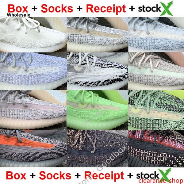 

new 2020 yecheil yeezreel black reflective clay beluga 2.0 cream white triple black semi frozen yellow zebra beluga slippers blue tint