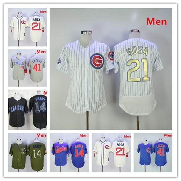 

Chicago 14 ernie bank jer ey cub 21 ammy o a 41 john lackey gold program white cool men ba eball jer ey