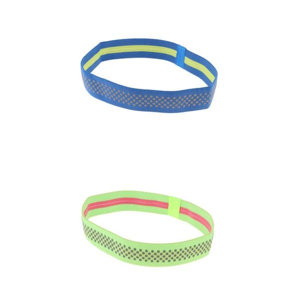 

2 pieces sports sweatband headband yoga gym reflective, Black;blue