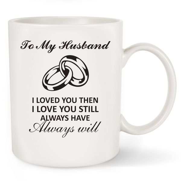 

wife to husband gift, 'to my husband - i love you' coffee mug perfect christmas, anniversary, birthday or wedding gift,dropship