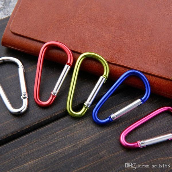 

carabiner ring keyrings key chain outdoor sports camp snap clip hook keychains hiking aluminum metal stainless steel home garden hh9-2503