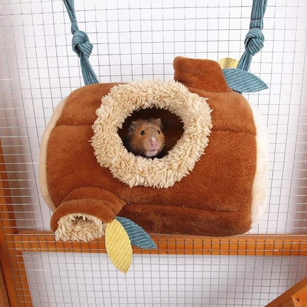 

3 pcs hamster hammock cage sleeping bag accessories hanging bed pet stump nest tunnel swing for small animal