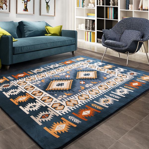 

honlaker mediterranean carpet large living room carpets blue bedroom rugs table rectangular floor mat