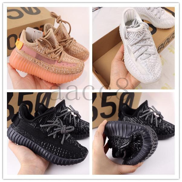 

2019 baby kanye west shoes kids infant designer youth clay ture form static wave boys girl athletic trainers children toddler sneakersd67e#, Black