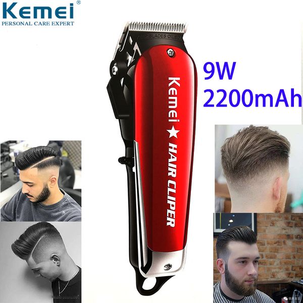 

kemei 9w barber powerful hair clipper professional styling tools for men electric cutter hair cutting machine haircut salon mower