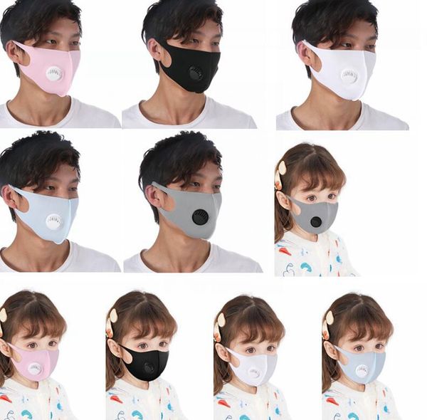 

ice silk mask mouth-muffle anti dust respirator protection mouth mask washable anti-dust face mask with valve kids size kka7734
