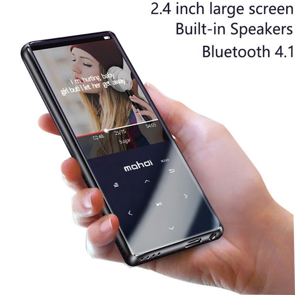 

new metal bluetooth 4.1 sport mp3 player portable audio 16gb with built-in speaker fm radio e-book record ape flac music player