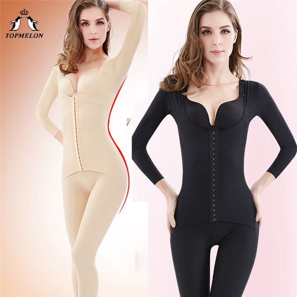 

elon long body shaper women's binders and shapers slimming shapewear full length plus size bodysuit for women s-3xl, Black;white