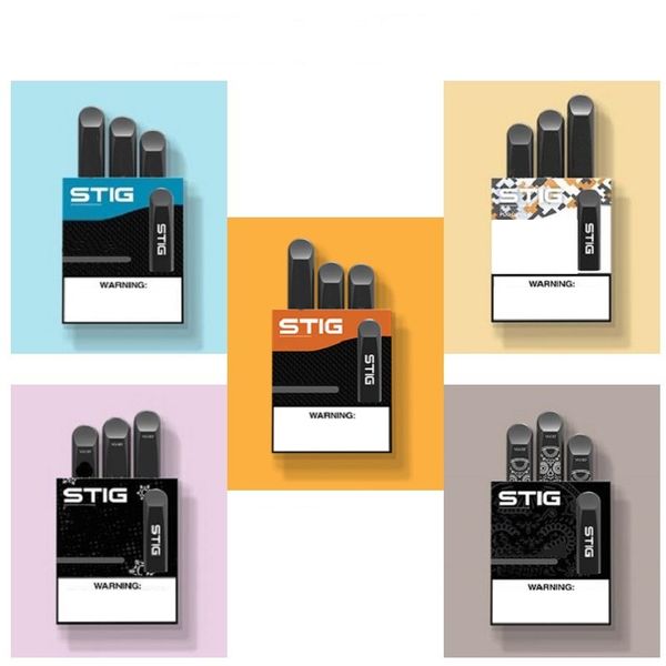 

2019 вгод Стиг стручки одноразовые ручки электронная сигарета Starbuzz 270mah батарея полностью заряжена батарея с пустой емкости стручки Стиг устранимая e-сигарета комплект против Hyde