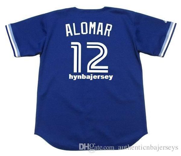 

custom roberto alomar toronto stitched 1994 majestic vintage baseball jersey retro mens jerseys running, Black;blue