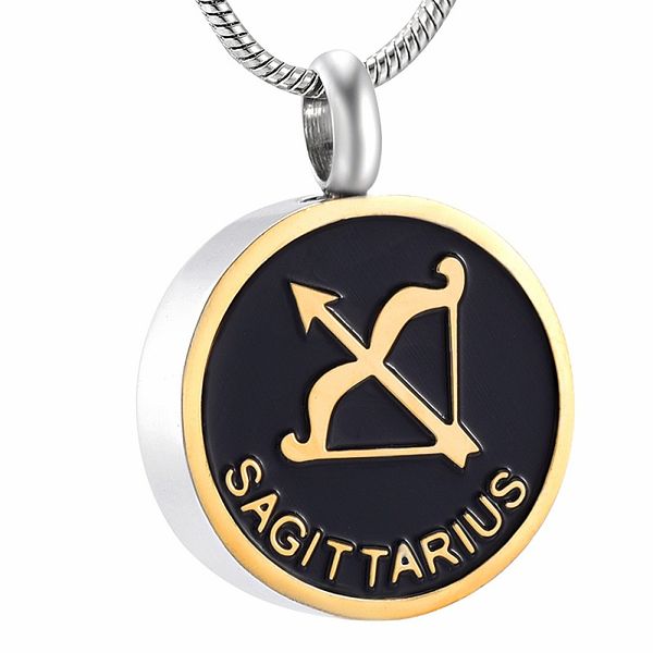

ijd9968 stainless steel the birthday series sagittarius constellation sign memorial necklace for ashes urn bracelet souvenir necklace, Silver