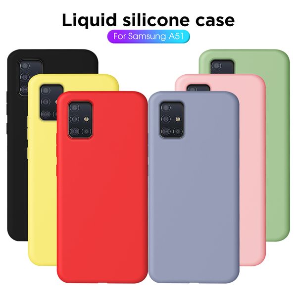 

for samsung galaxy a51 case cover ultra-thin liquid tpu silicone phone case for samsung galaxy a71 sm a515f a717f a 51 71 cover