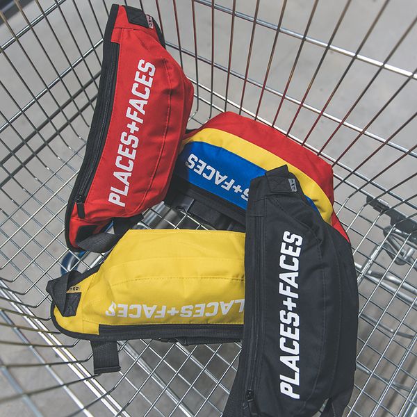 

места + лица новой моды талия сумки мужские женские hip hop скейтборды спортивные сумки высокого качества сумки посыльного