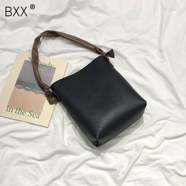 

bxx] старинные кожаные сумки ведро для женщин 2020 весна сплошной цвет crossbody сумка женское плечо сумка-мессенджер сумки hk767