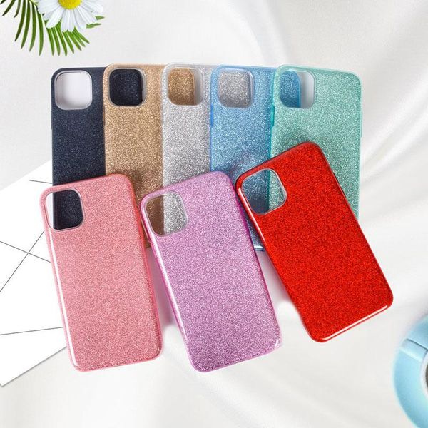 

glitter phone case for iphone 11 pro max 11 samsung s10 plus s10 lite shining cellphone back cover